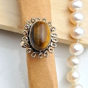 💫 Tigers Eye Gemstone Ring